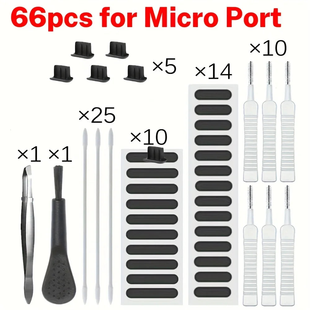 Universal Dust Removal Cleaner Tool Kit Phone Charging Port Cleaner Smartphone Speaker Covers for AirPods, MacBook Earbuds