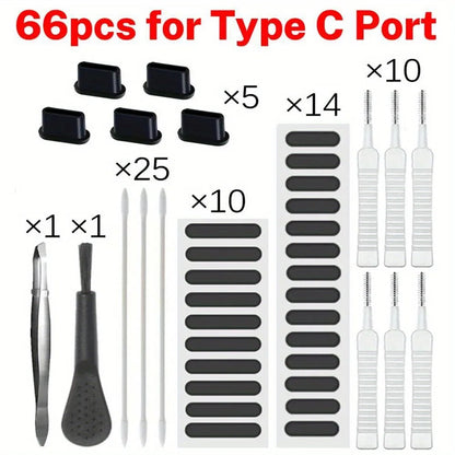 Universal Dust Removal Cleaner Tool Kit Phone Charging Port Cleaner Smartphone Speaker Covers for AirPods, MacBook Earbuds