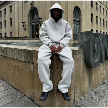 2026 Spring Summer Unisex High Street Hoodie & Sweatpants Matching Set Outfit Clothing