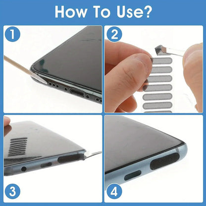 Universal Dust Removal Cleaner Tool Kit Phone Charging Port Cleaner Smartphone Speaker Covers for AirPods, MacBook Earbuds