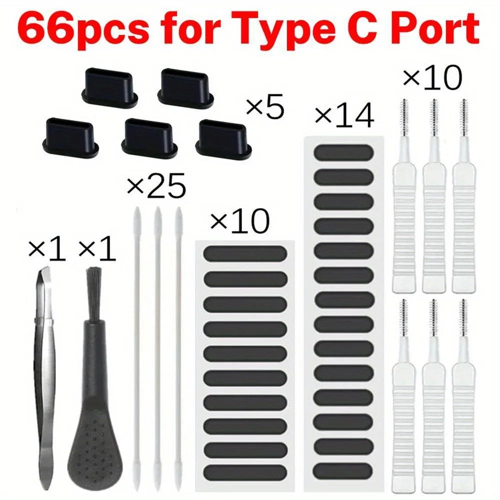 Universal Dust Removal Cleaner Tool Kit Phone Charging Port Cleaner Smartphone Speaker Covers for AirPods, MacBook Earbuds