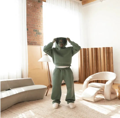 2026 Spring Summer Unisex High Street Hoodie & Sweatpants Matching Set Outfit Clothing